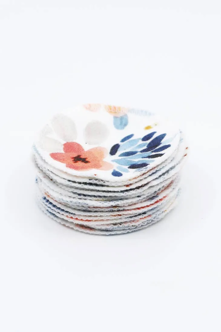 Organic Cotton Rounds - Fawn Florals