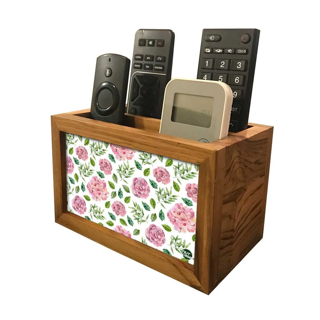 Organizer For TV AC Remotes -Cute Pink Flowers