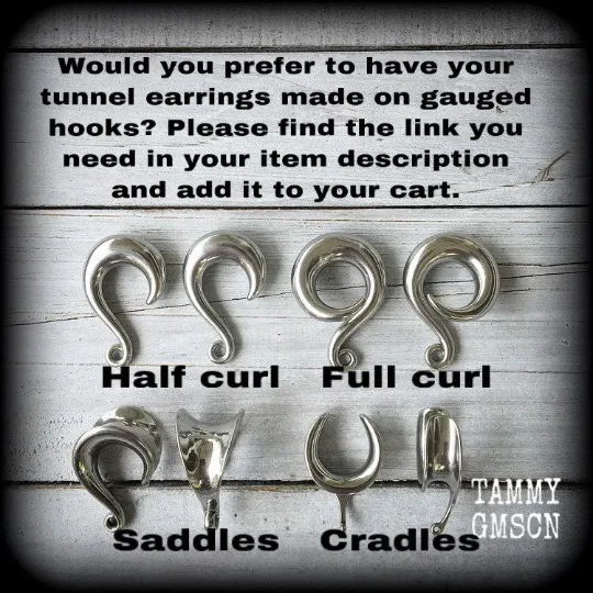 Ornate Garnet gemstone tunnel dangles-Garnet ear hangers