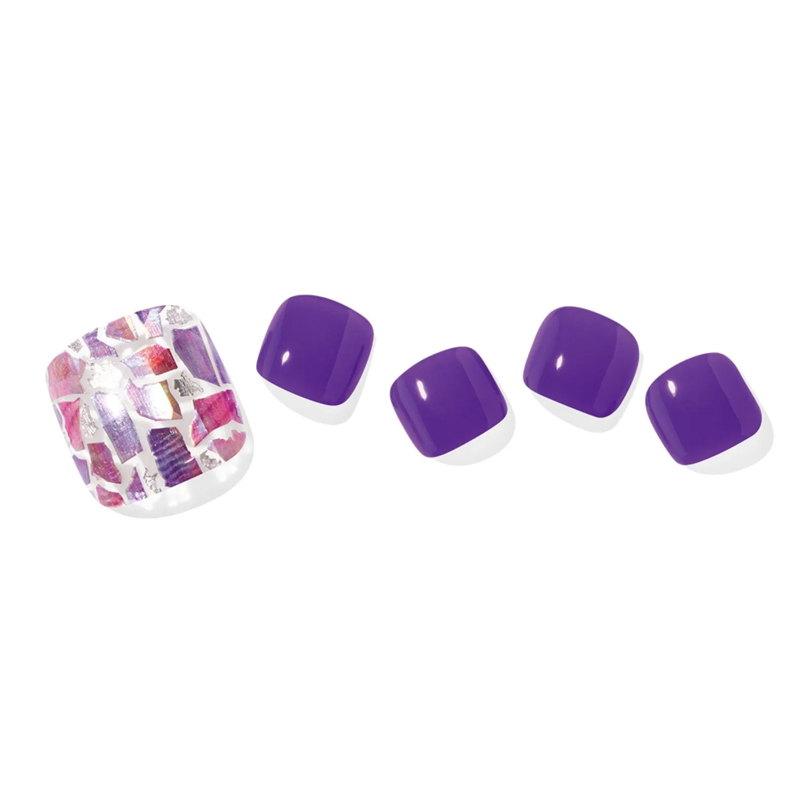 P Orchid Pedicure Semi-cured Gel Nail Strips