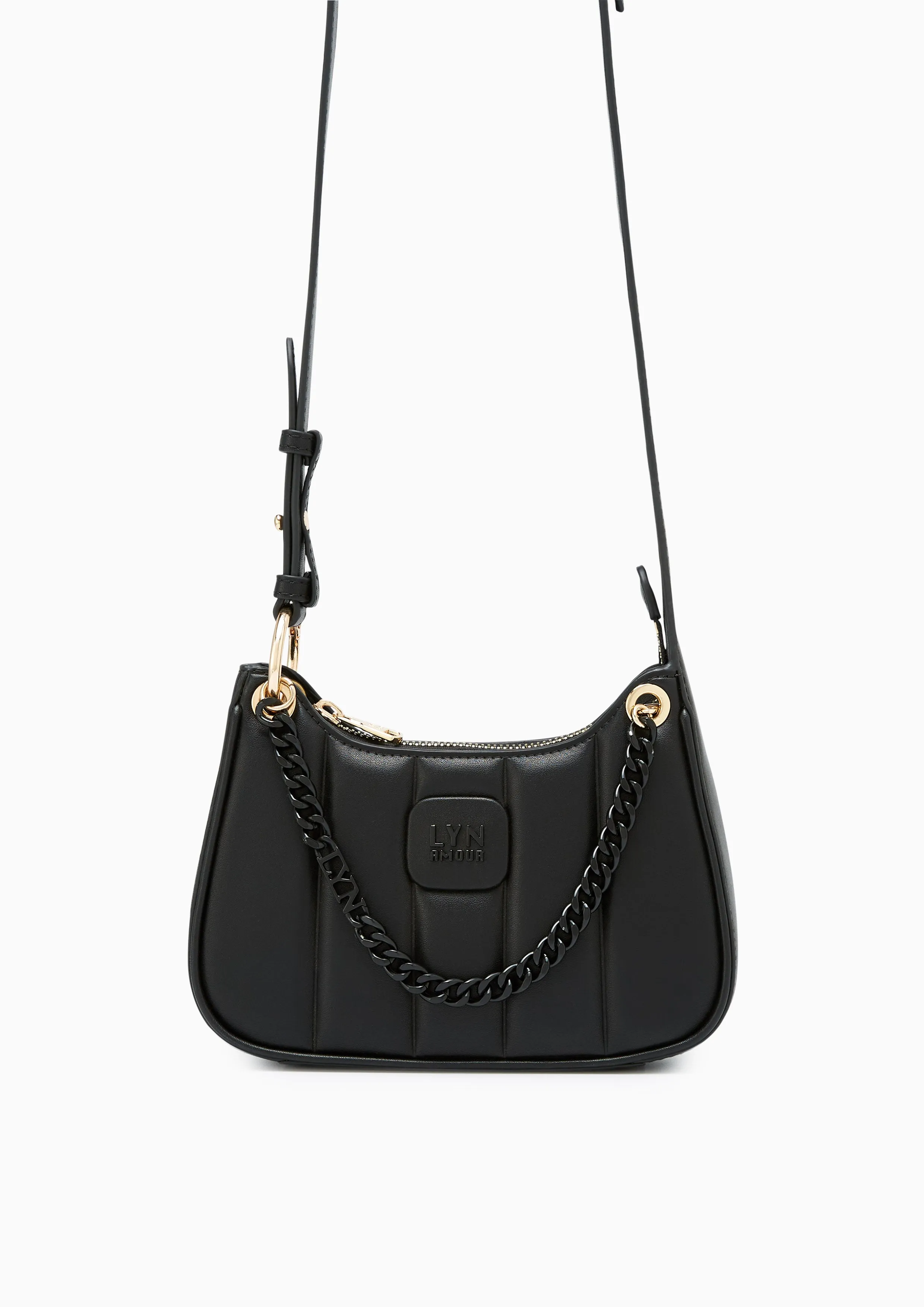 Patti Saddle Crossbody Bag - Black