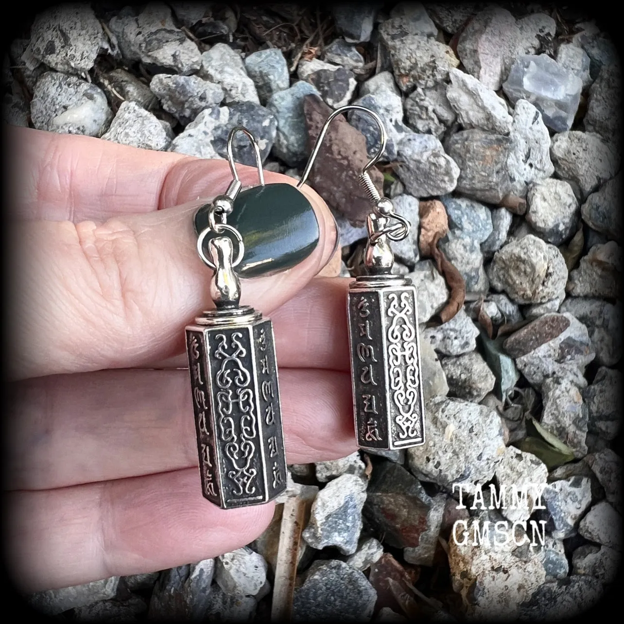 Pet ashes urn earrings-Pet memorial jewelry