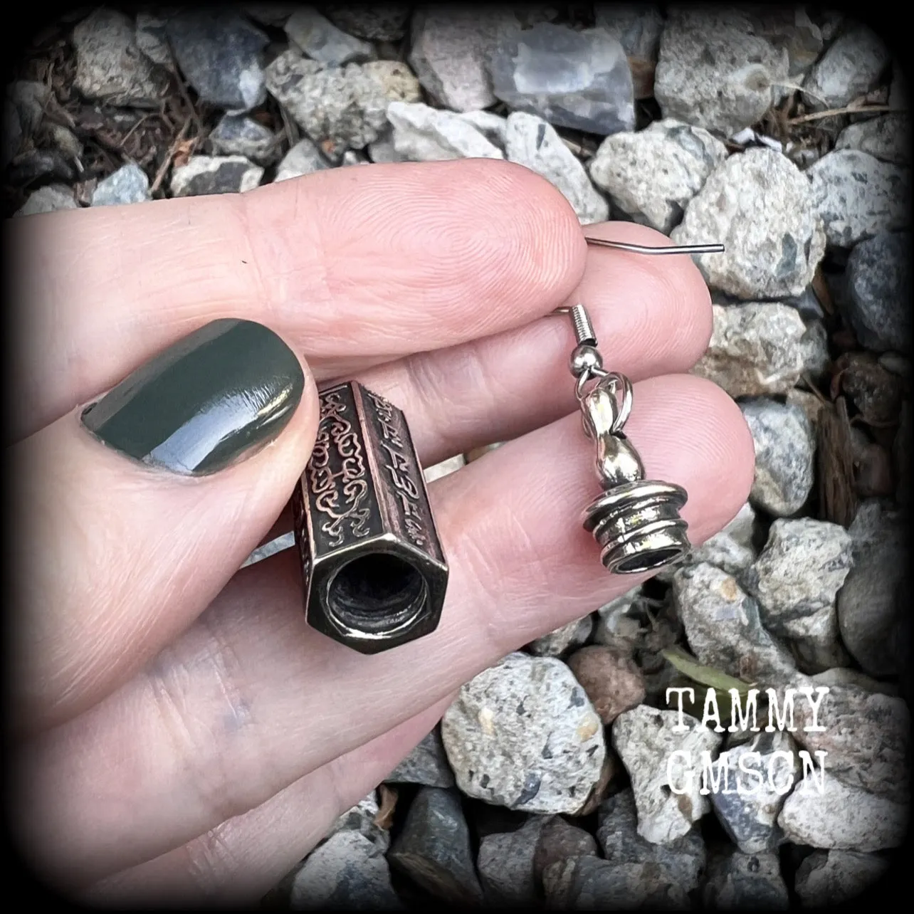 Pet ashes urn earrings-Pet memorial jewelry