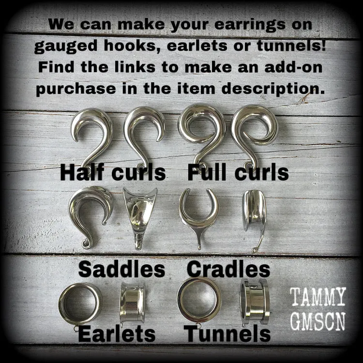 Pet ashes urn earrings-Pet memorial jewelry