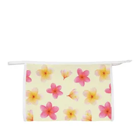 *Plumerias on Yellow Neoprene Cosmetic Bag