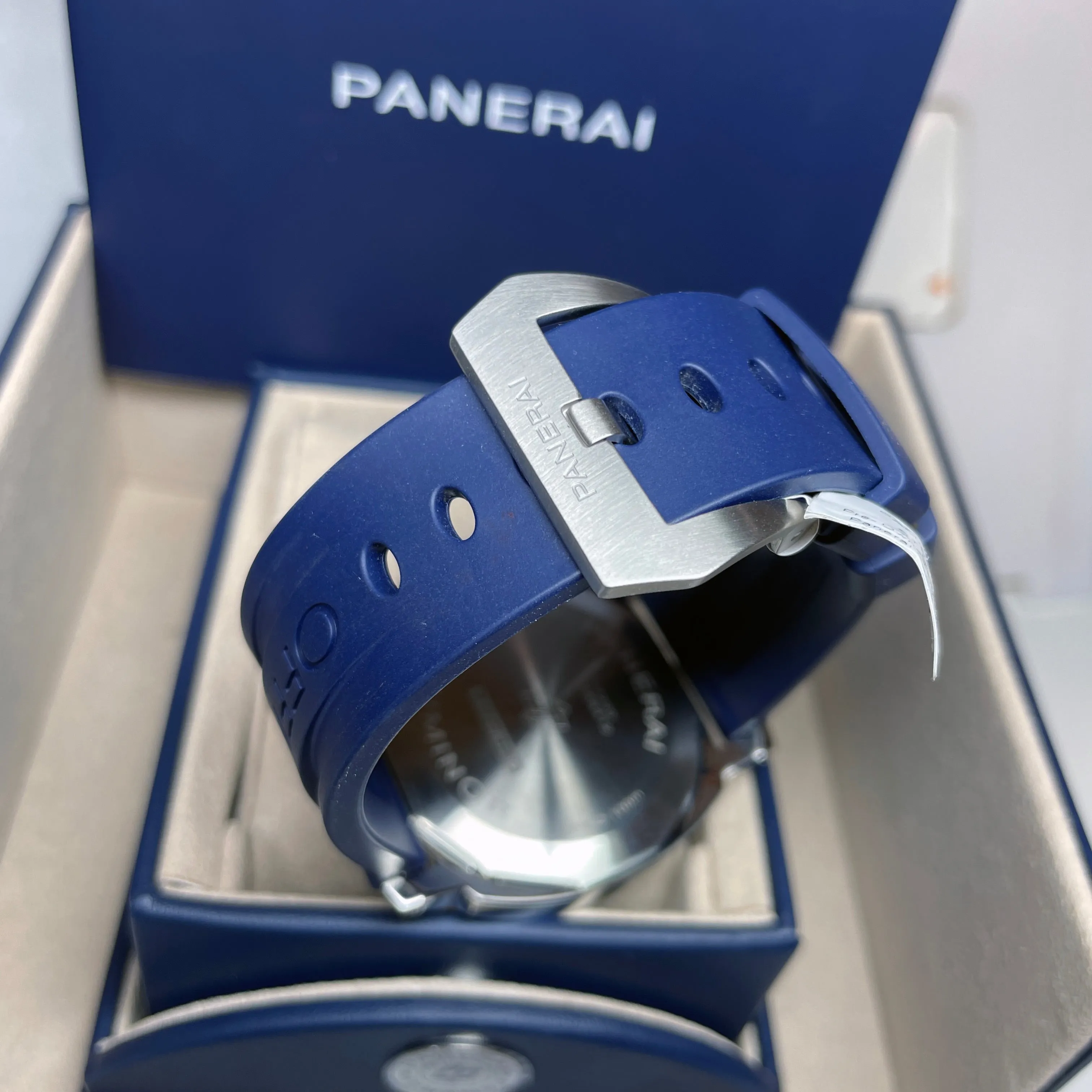 Pre-owned Panerai PAM01085 Blu Mare Blue Limited Steel Watch 44mm