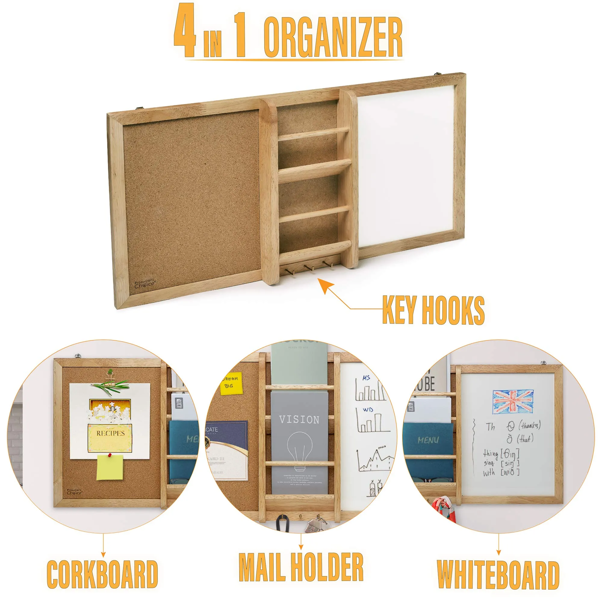Prosumer'S Choice Combination Magnetic Whiteboard & Corkboard, Combo Dry Erase White