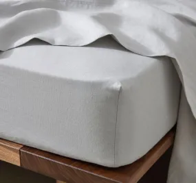 Ravello Linen Fitted or Flat Sheet Range Silver