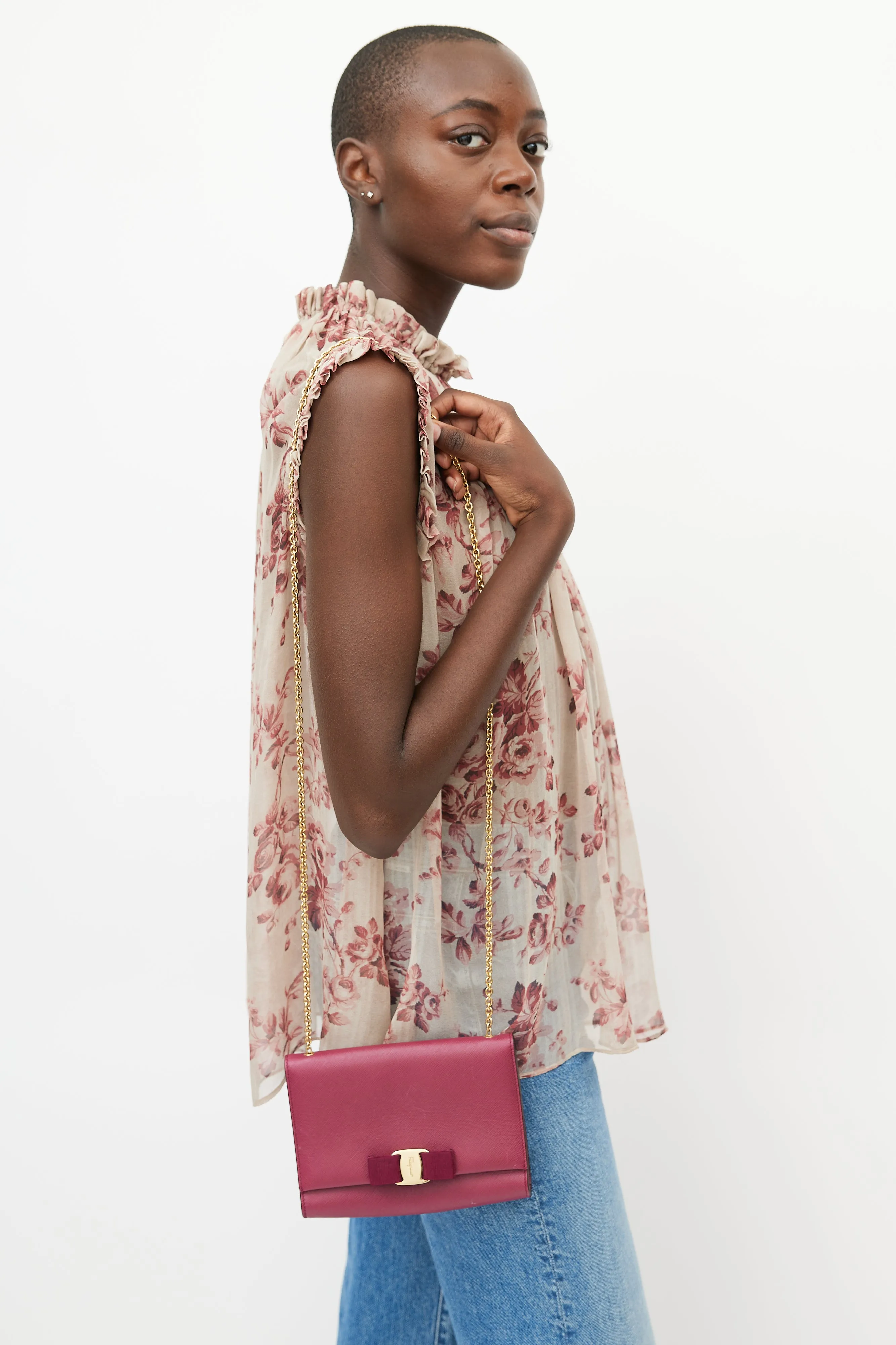 Red Vara Bow Shoulder Bag