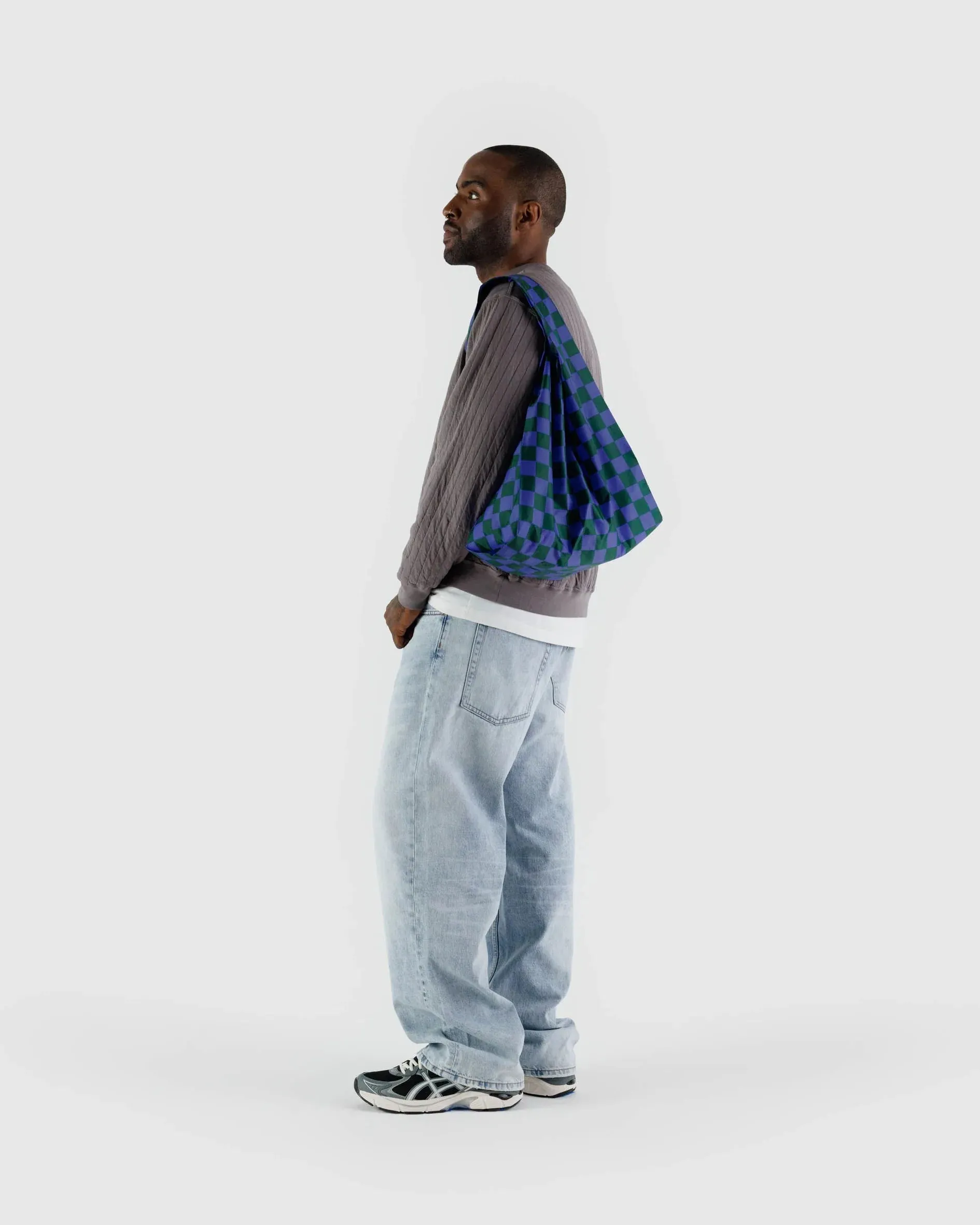 Reusable Bag - Iris Green Check