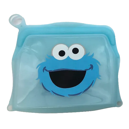 Sesame Street Cookie Monster Small Reusable Silicone Bag