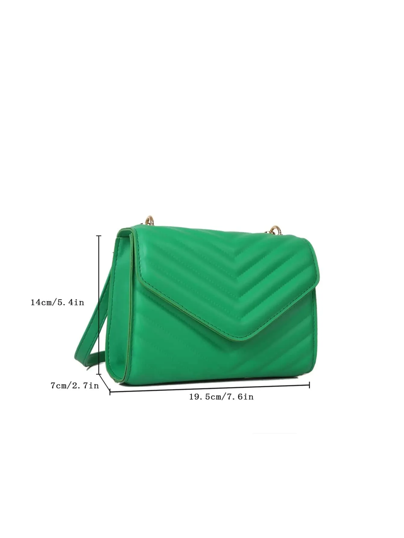 SHEIN Mini Chevron Quilted Flap Square Bag