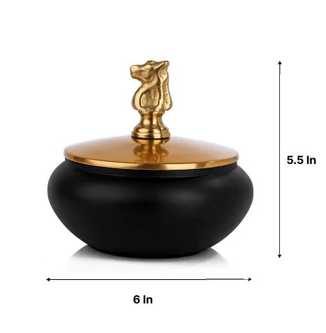 Shogi Storage Box Large in Gold & Black