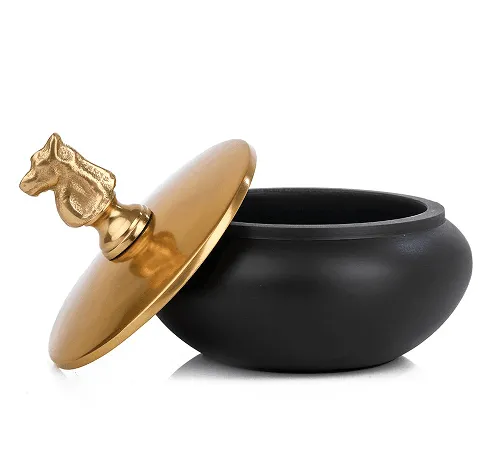 Shogi Storage Box Large in Gold & Black