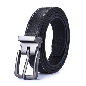 Simple Black Thin Belt Korean Retro Pin Buckle Jeans Strap Student