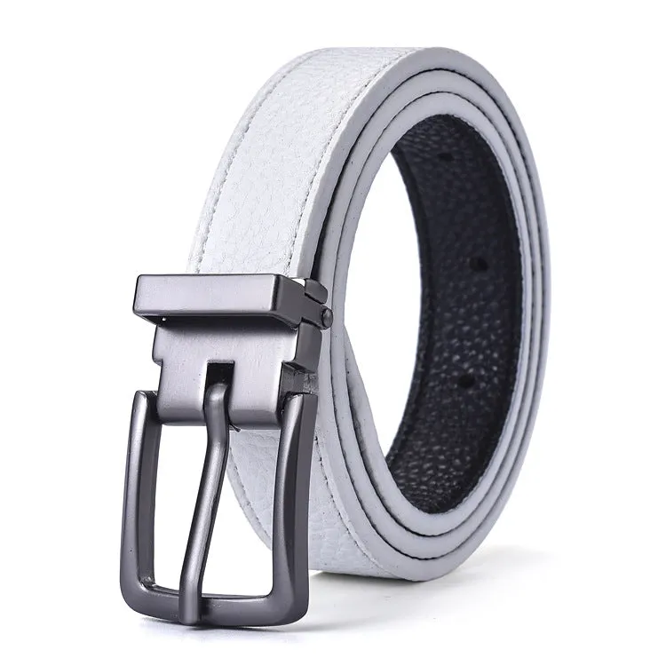 Simple Black Thin Belt Korean Retro Pin Buckle Jeans Strap Student
