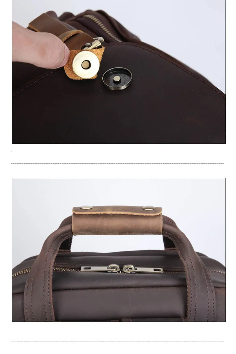 Simple Tripod Holder  Large Leather Backpack Camera Bag