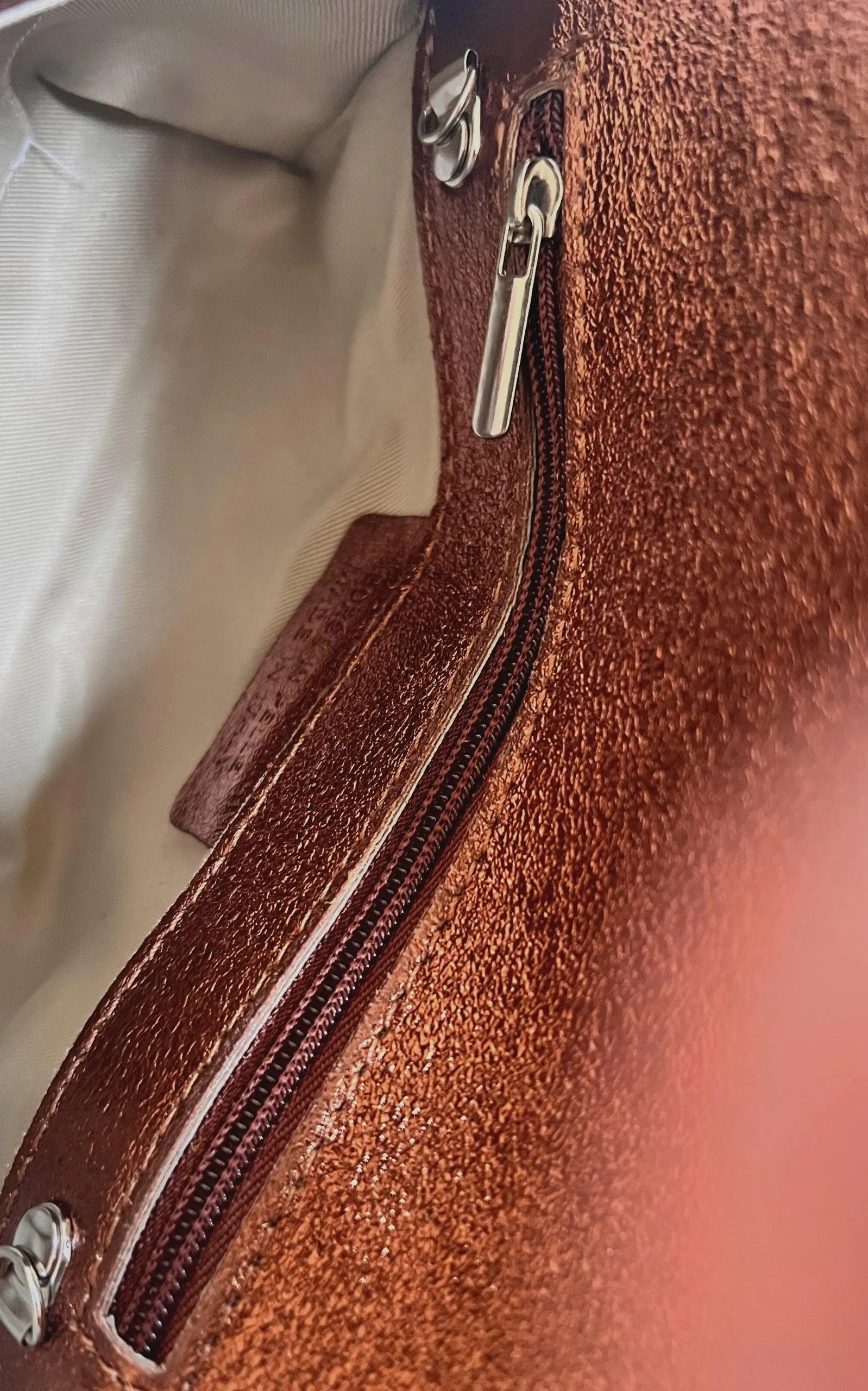 Single Handle Wristlet Crossbody Bag in Bronze
