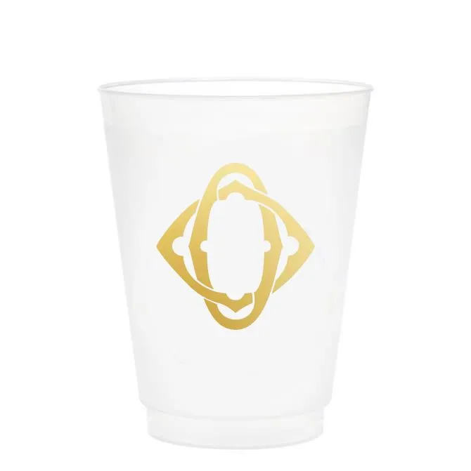 Single Initial Frosted Cups in GOLD