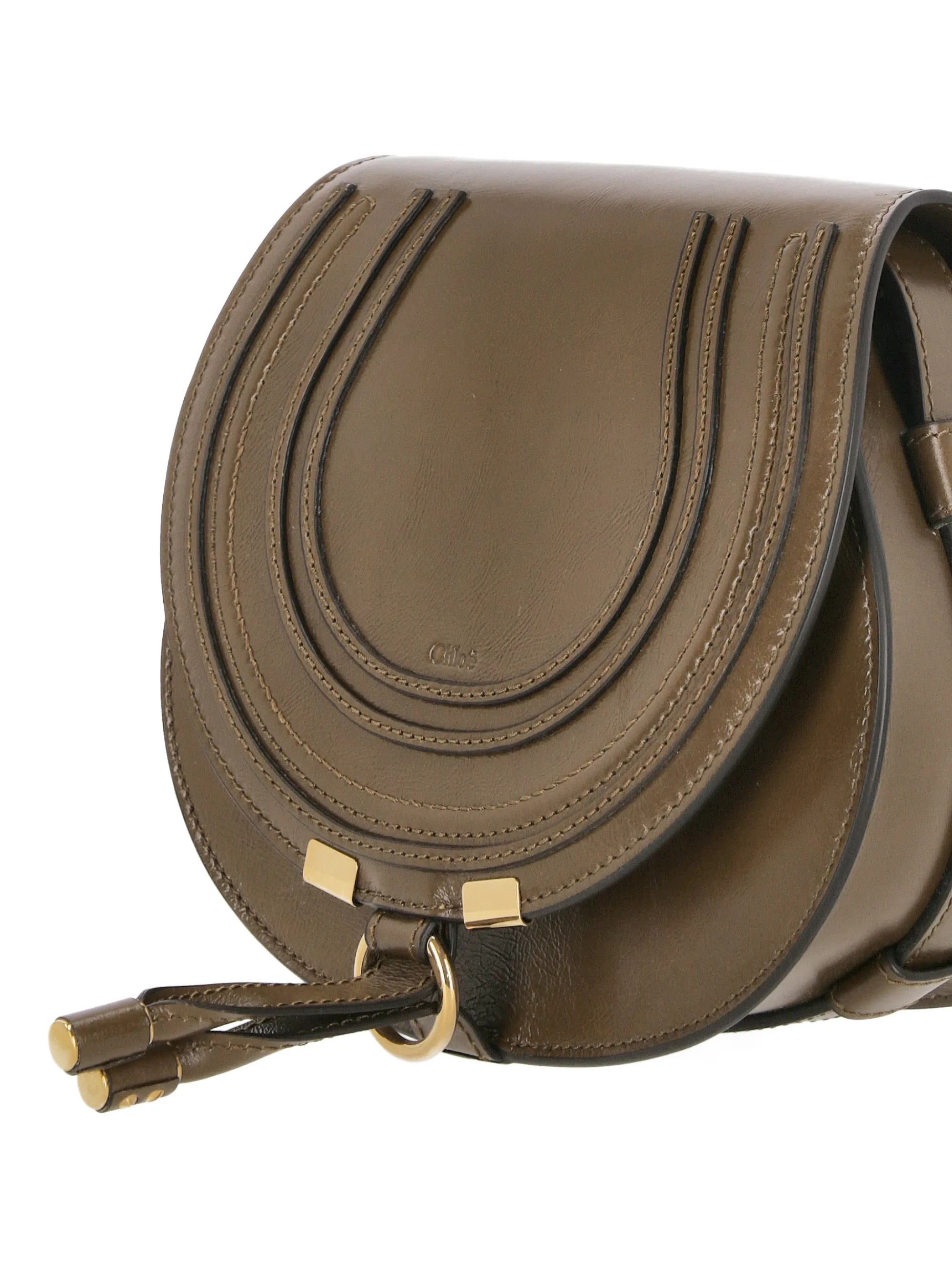 Small Marcie Saddle Bag in Leather