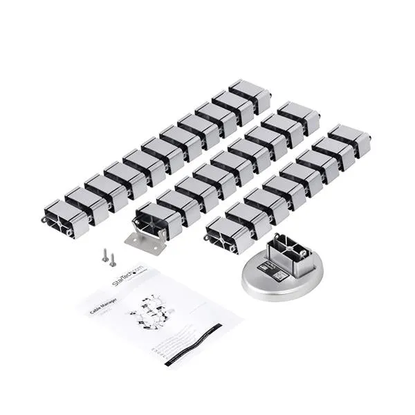 Startech.Com Spine Cable Management - Weighted Base Plate - Cord Cover - Cable Organizer - Cord Protector - Cable Racewa