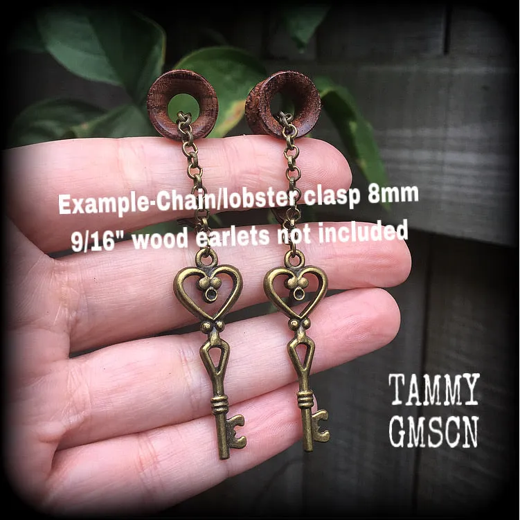 Steampunk key earrings-Industrial earrings