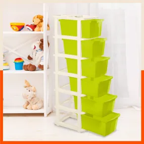 Stomo 6 Multi-Purpose Storage Organizer for Home and Office (Green)