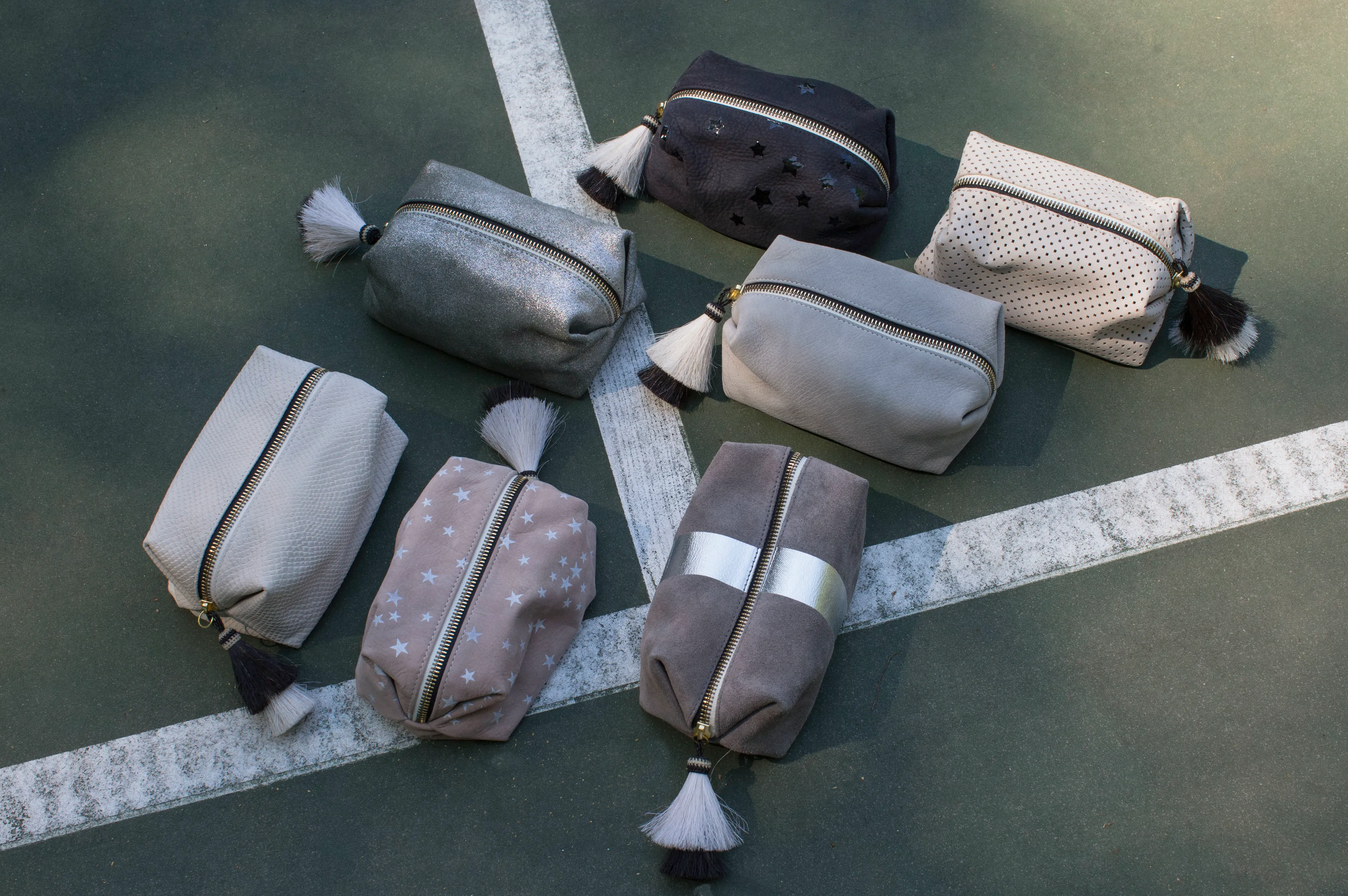Storm Silver Suede Cosmetic Case