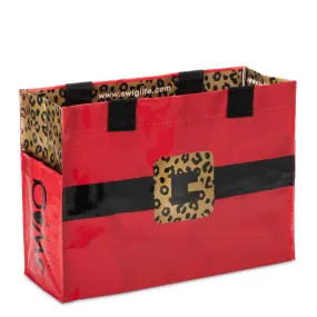 SWIG - Laminated Tote Bag, Mama Clause Leopard Santa