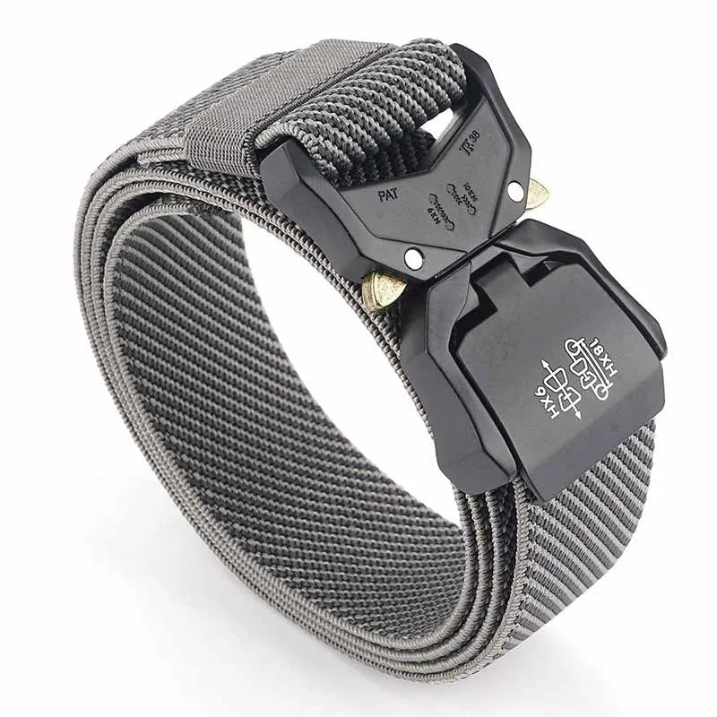 Tactical Nylon Waistband Men's Elastic Pant Belt Military Fan Tooling Belt