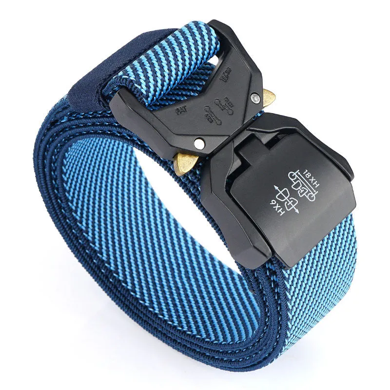 Tactical Nylon Waistband Men's Elastic Pant Belt Military Fan Tooling Belt