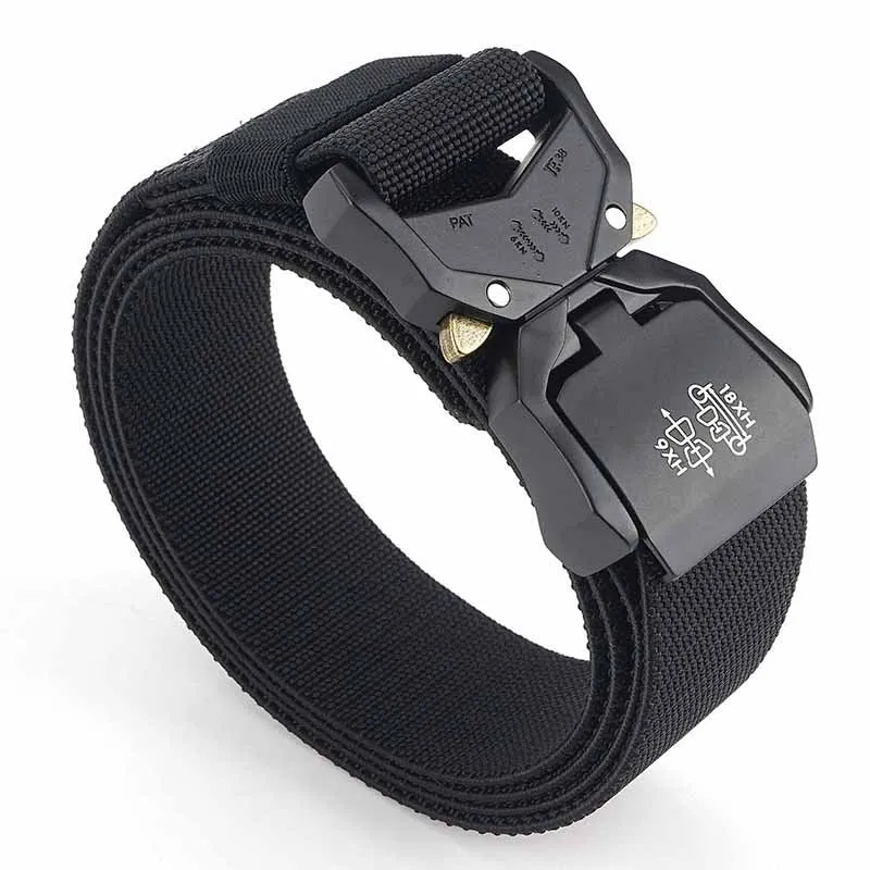 Tactical Nylon Waistband Men's Elastic Pant Belt Military Fan Tooling Belt