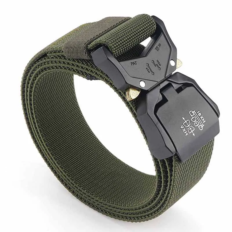 Tactical Nylon Waistband Men's Elastic Pant Belt Military Fan Tooling Belt