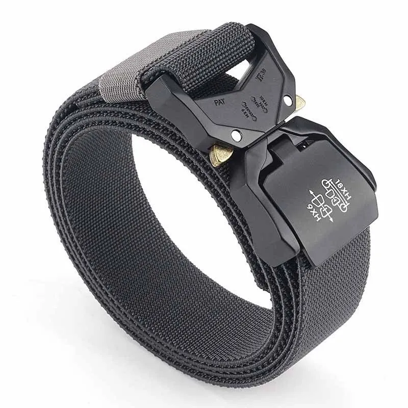 Tactical Nylon Waistband Men's Elastic Pant Belt Military Fan Tooling Belt
