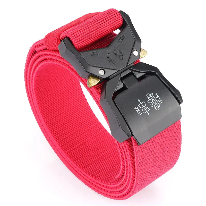 Tactical Nylon Waistband Men's Elastic Pant Belt Military Fan Tooling Belt