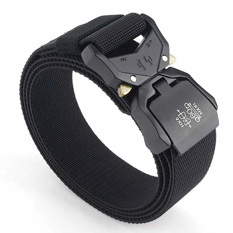Tactical Nylon Waistband Men's Elastic Pant Belt Military Fan Tooling Belt