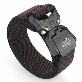 Tactical Nylon Waistband Men's Elastic Pant Belt Military Fan Tooling Belt