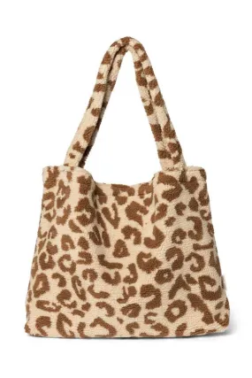 Teddy Leopard ecru mom-bag
