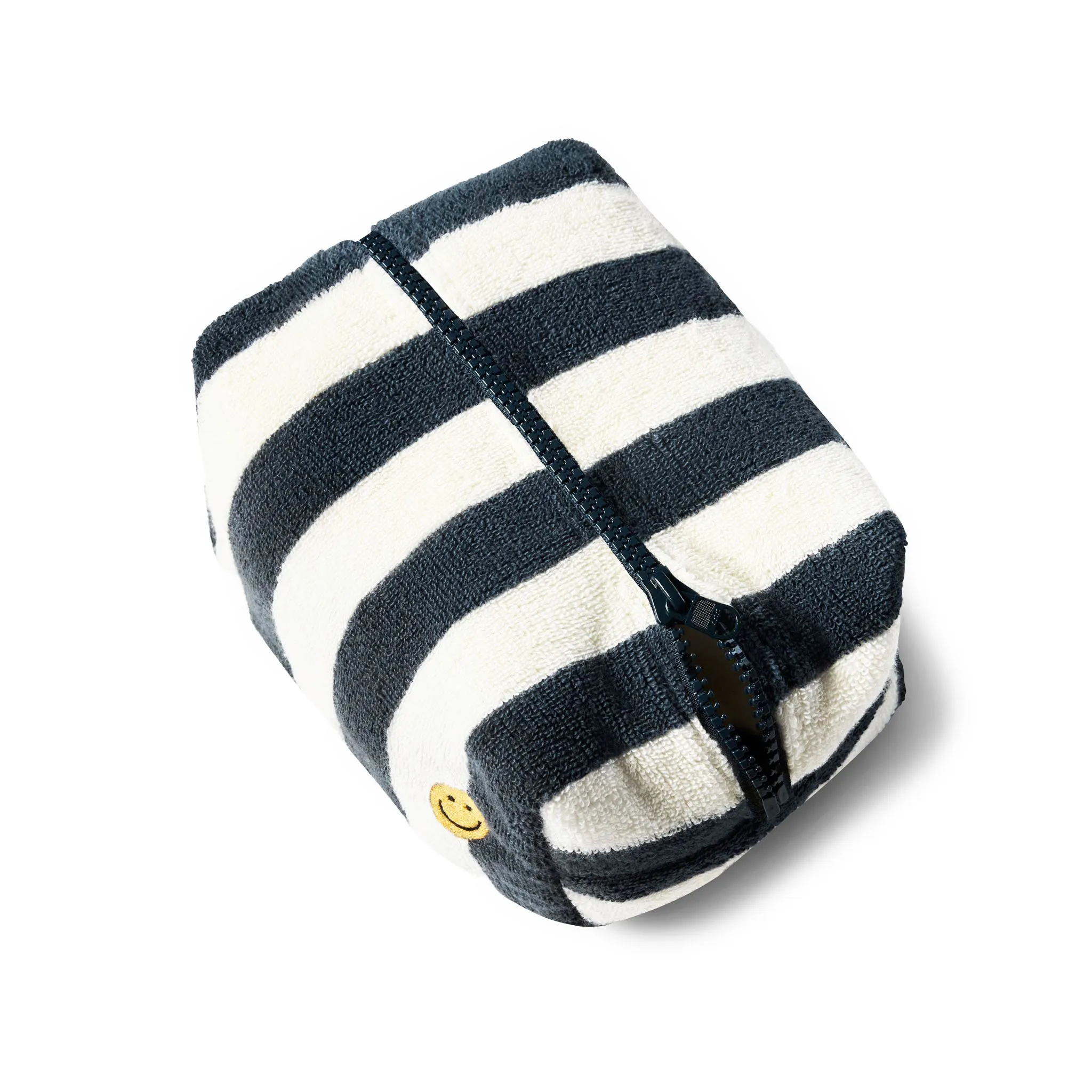 The Terry Pouch Large - Cream/Navy