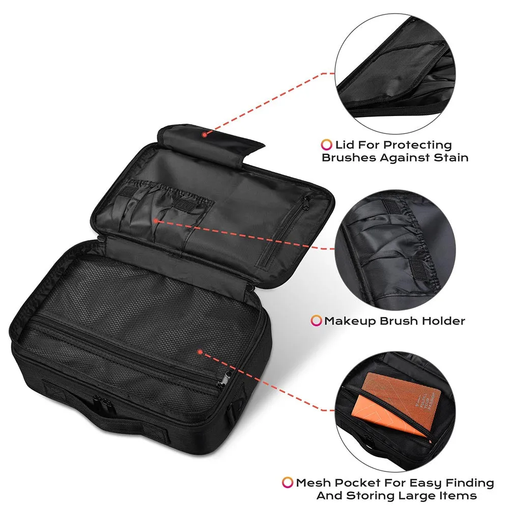 TheLAShop 14in 1200D Oxford Makeup Bag Train Case Organizer