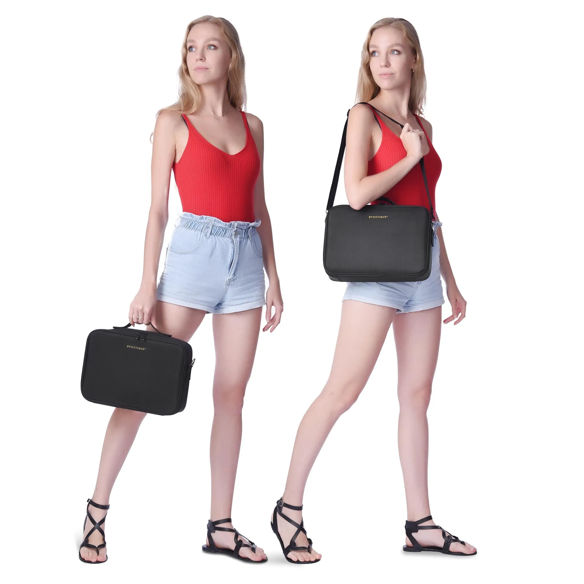 TheLAShop 14in 1200D Oxford Makeup Bag Train Case Organizer