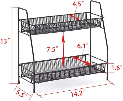 Tier Spice Rack Organizer Bathroom Shelf Desktop Makeup Organizer (Radom Colour)