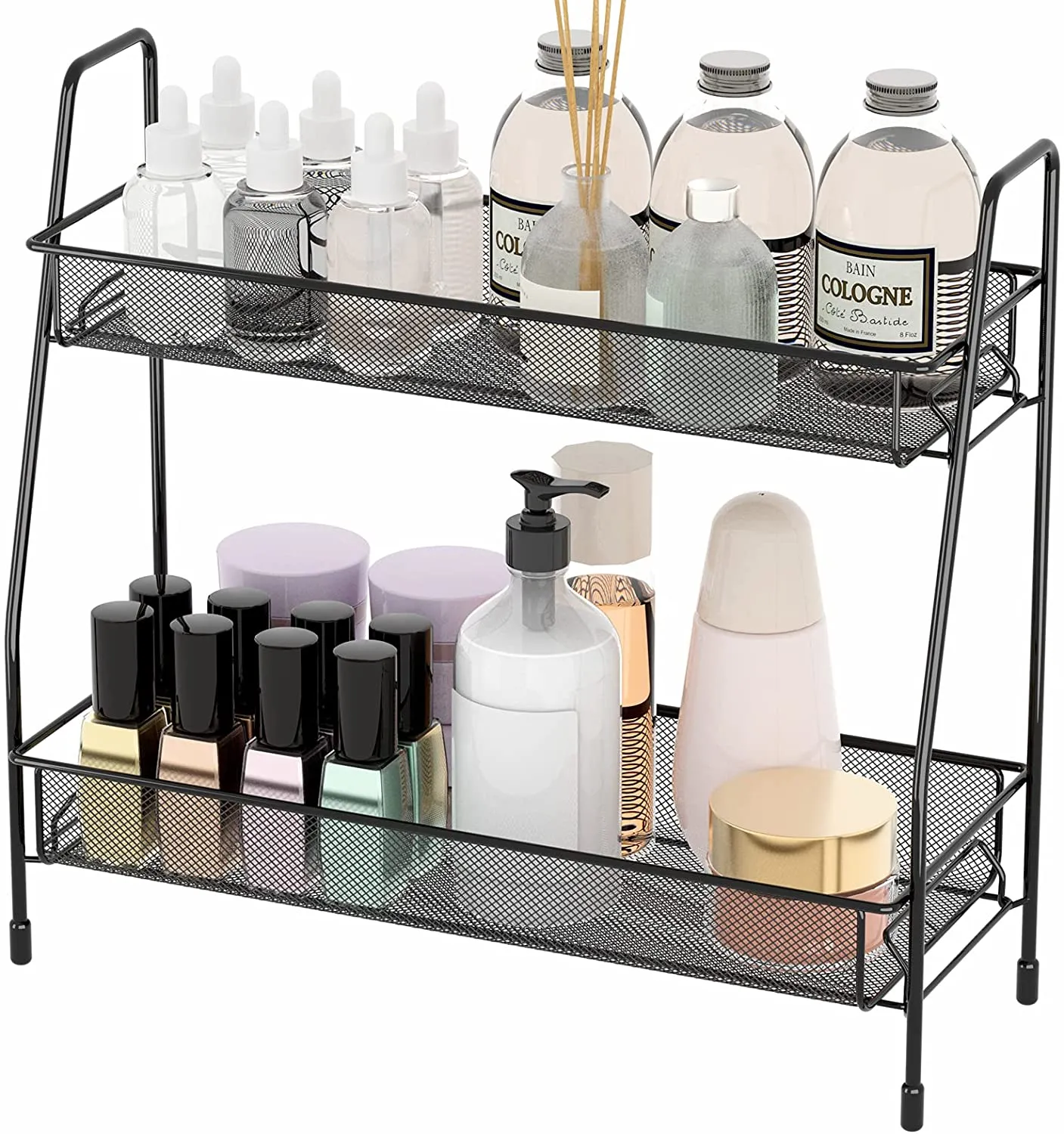Tier Spice Rack Organizer Bathroom Shelf Desktop Makeup Organizer (Radom Colour)