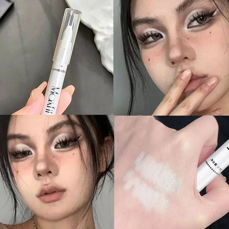 Toleet-Christmas/Thanksgiving Gift Winter Makeup Ideas 1pc Shimmering Highlight Stick, Glitter White Eyeshadow Pencil for Bright Eyes, Dazzling Effect Makeup Highlighter Pencil