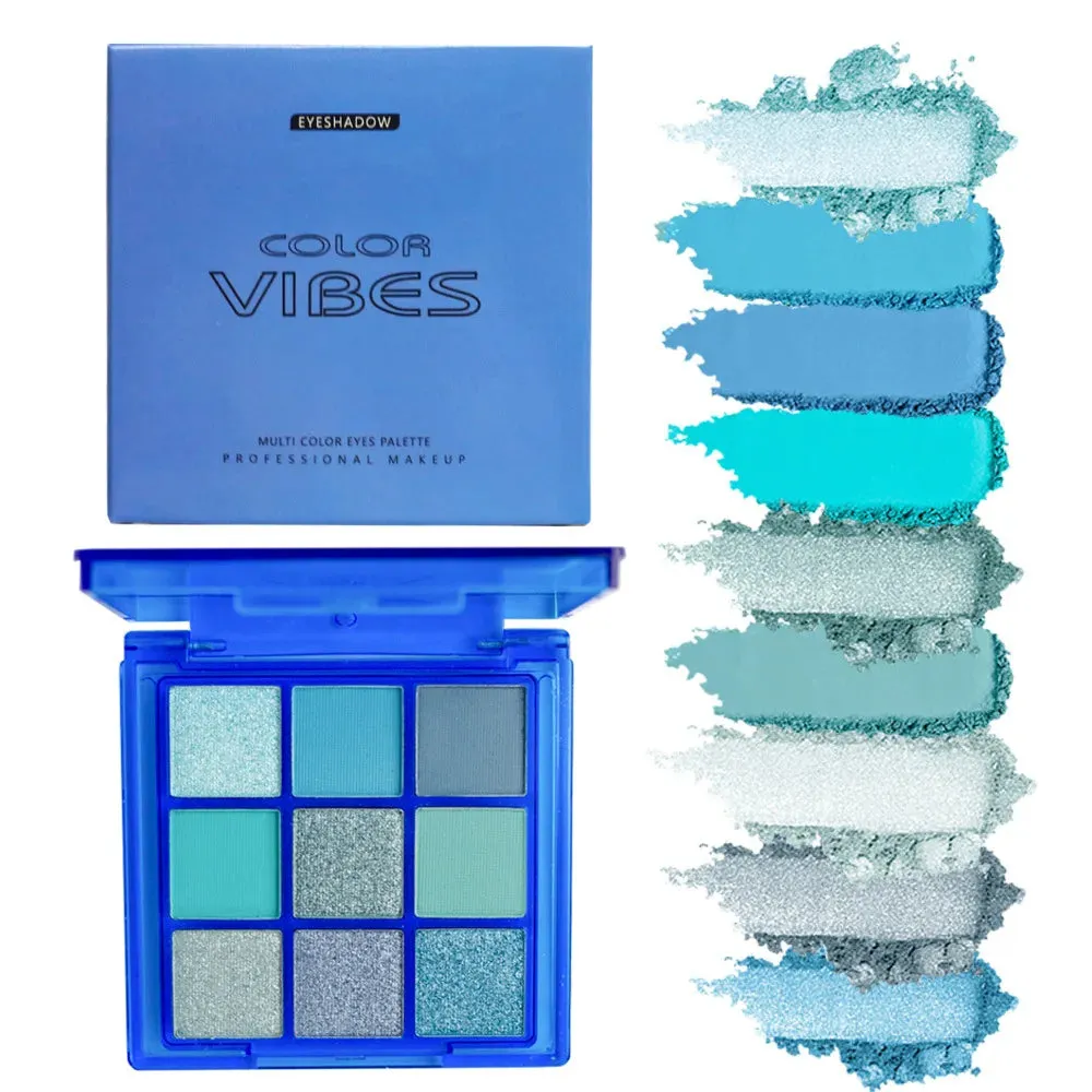 Toleet-Christmas/Thanksgiving Gift Winter Makeup Ideas 9 Colors Glitter Eyeshadow Palette Avocado Green Shimmer Pearlescent Matte Colorful Eye Shadows Palette Waterproof Eye Make Up