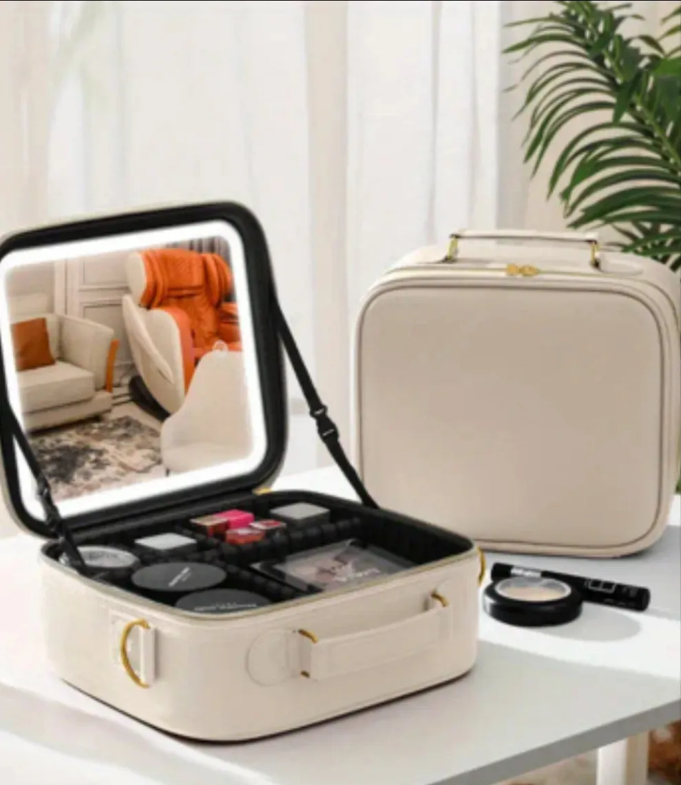 Travel Makeup Bags with Led Mirror