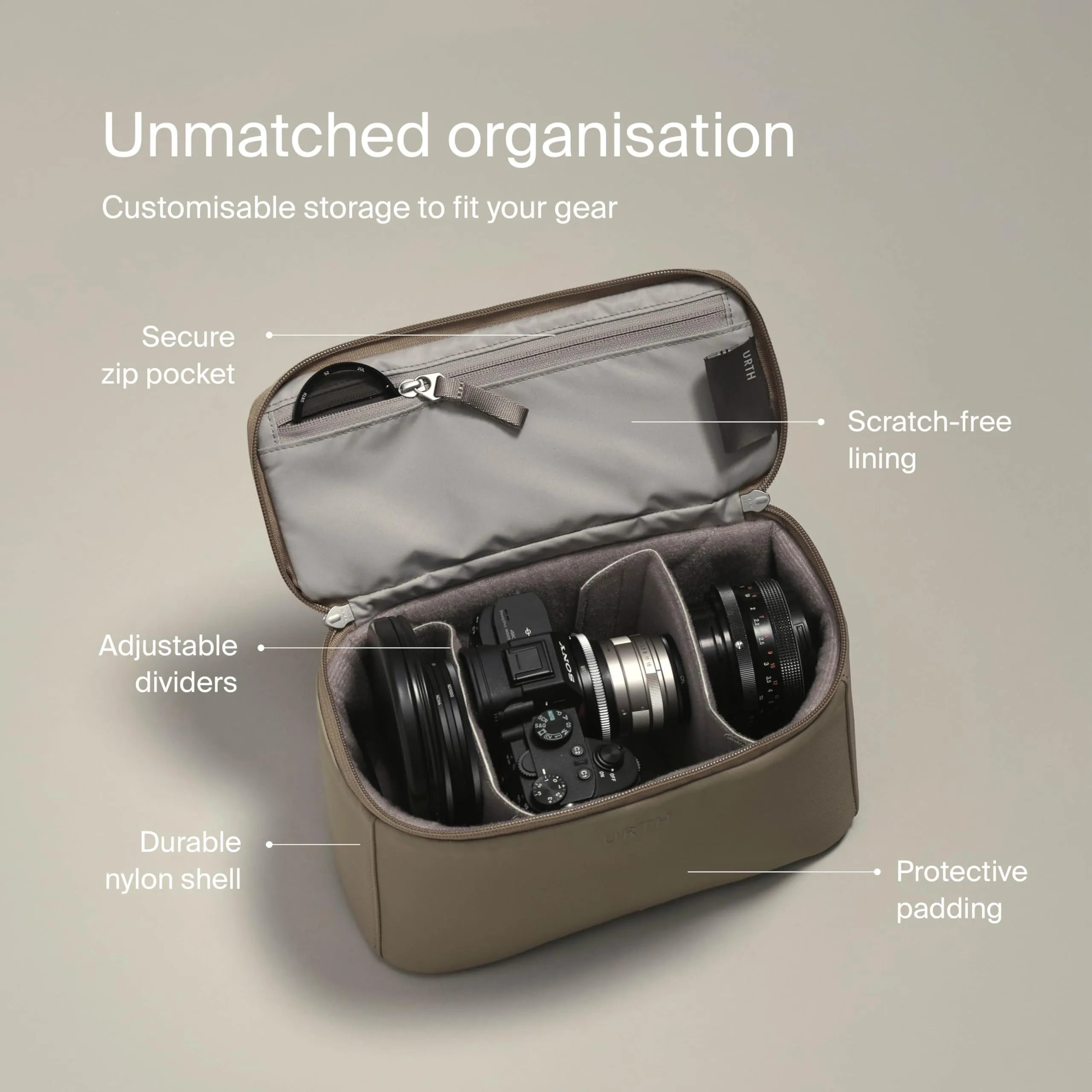 Urth Arkose Camera Insert (Black)