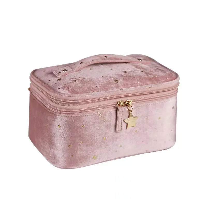 Velvet cosmetic bag &amp; laundry bag - large capacity