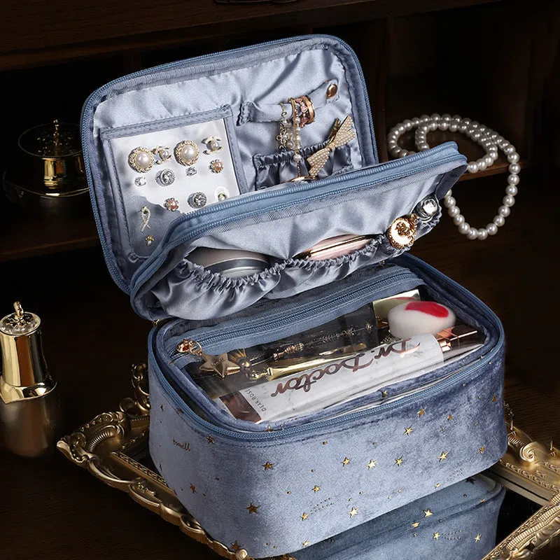 Velvet cosmetic bag &amp; laundry bag - large capacity