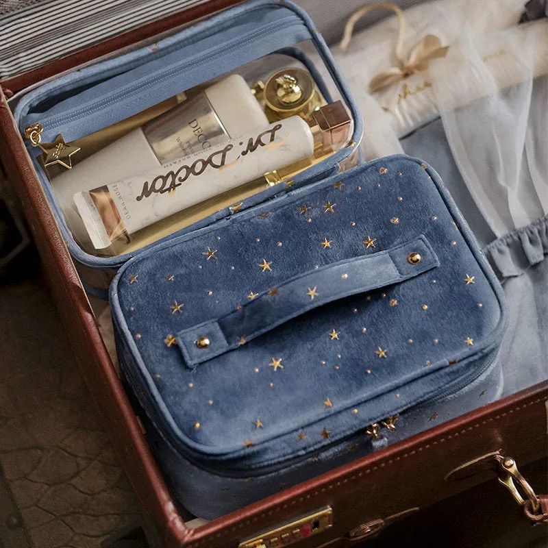 Velvet cosmetic bag &amp; laundry bag - large capacity